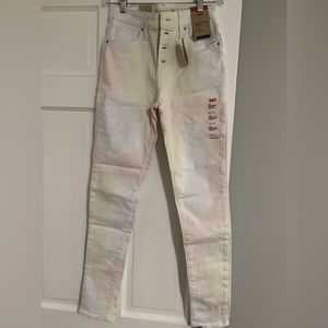 Pastel tie dye Levi Jeans